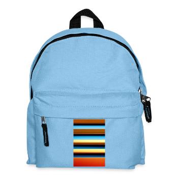 Buntes Muster, Streifen - Kinder Rucksack - Hellblau - Vorne