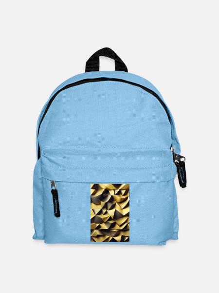 Goldenes Muster - Kinder Rucksack - Hellblau