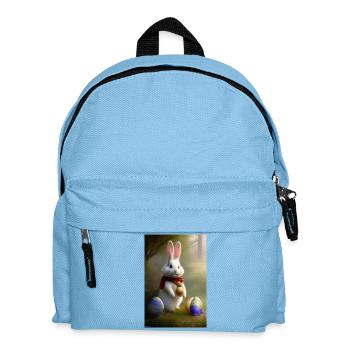 Lapin de Pâques avec œufs de Pâques - Sac à dos Enfant - bleu clair - Devant
