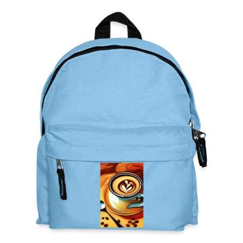 Coffee, coffee beans - Kids' Backpack - light blue - Front
