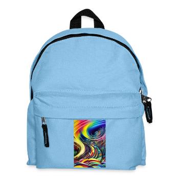 Abstrakte Kunst - Kinder Rucksack - Hellblau - Vorne