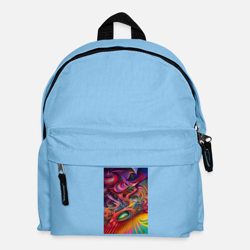 Abstrakte Kunst - Kinder Rucksack - Hellblau