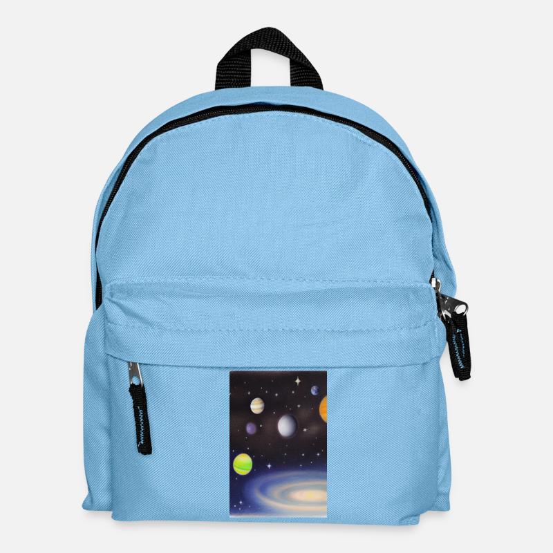 Weltall und Planeten - Kinder Rucksack - Hellblau