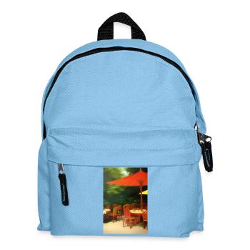 Café asiatique en plein air - Sac à dos Enfant - bleu clair - Devant