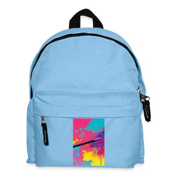 Abstrakte Kunst - Kinder Rucksack - Hellblau - Vorne