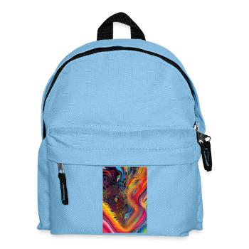 Abstrakte Kunst - Kinder Rucksack - Hellblau - Vorne