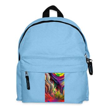 Abstrakte Kunst - Kinder Rucksack - Hellblau - Vorne