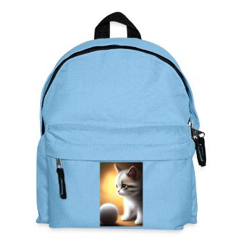 Petit bébé chat mignon - Sac à dos Enfant - bleu clair - Devant