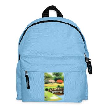 Chinese Zen Garden - Kids' Backpack - light blue - Front
