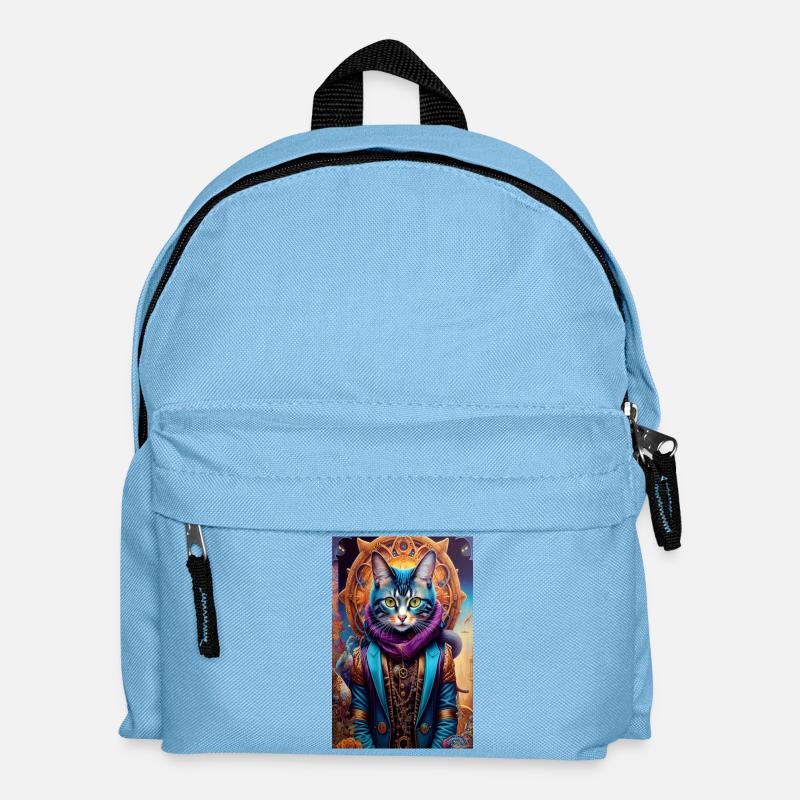 Meisterkatze - Kinder Rucksack - Hellblau