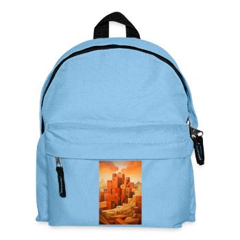 Paysage de Désert, village du désert - Sac à dos Enfant - bleu clair - Devant