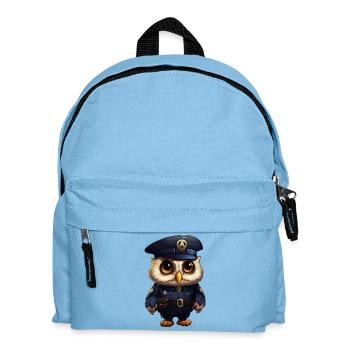 Eulen Polizist - Kinder Rucksack - Hellblau - Vorne