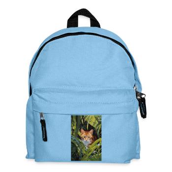 Cute ginger cat illustration - Kids' Backpack - light blue - Front