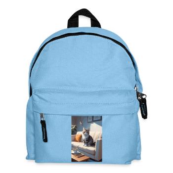 Chat sur canapé - Sac à dos Enfant - bleu clair - Devant