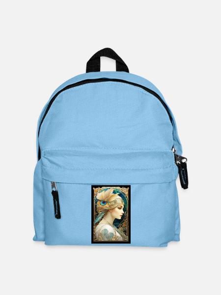 Art Nuovaeu Femeninisches sinnliches Porträt - Kinder Rucksack - Hellblau