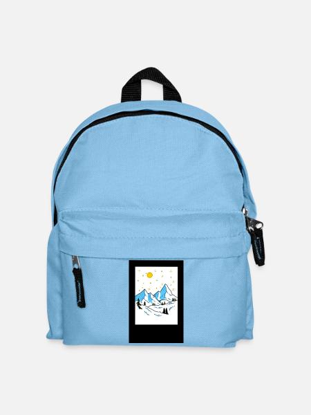 Paysage de montagne au soleil - Sac à dos Enfant - bleu clair