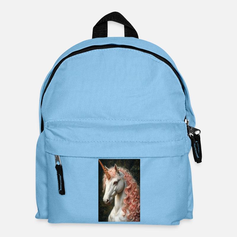 Unicorn in rosé marble light - Kids' Backpack - light blue