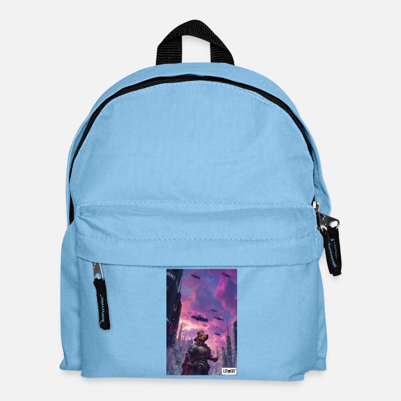 Ritter Dackel - Kinder Rucksack - Hellblau