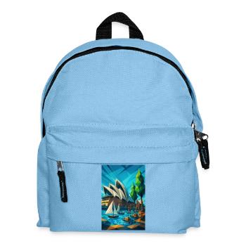 Sydney OPERA HOUSE – Architecture as a Wave - Kids' Backpack - light blue - Front