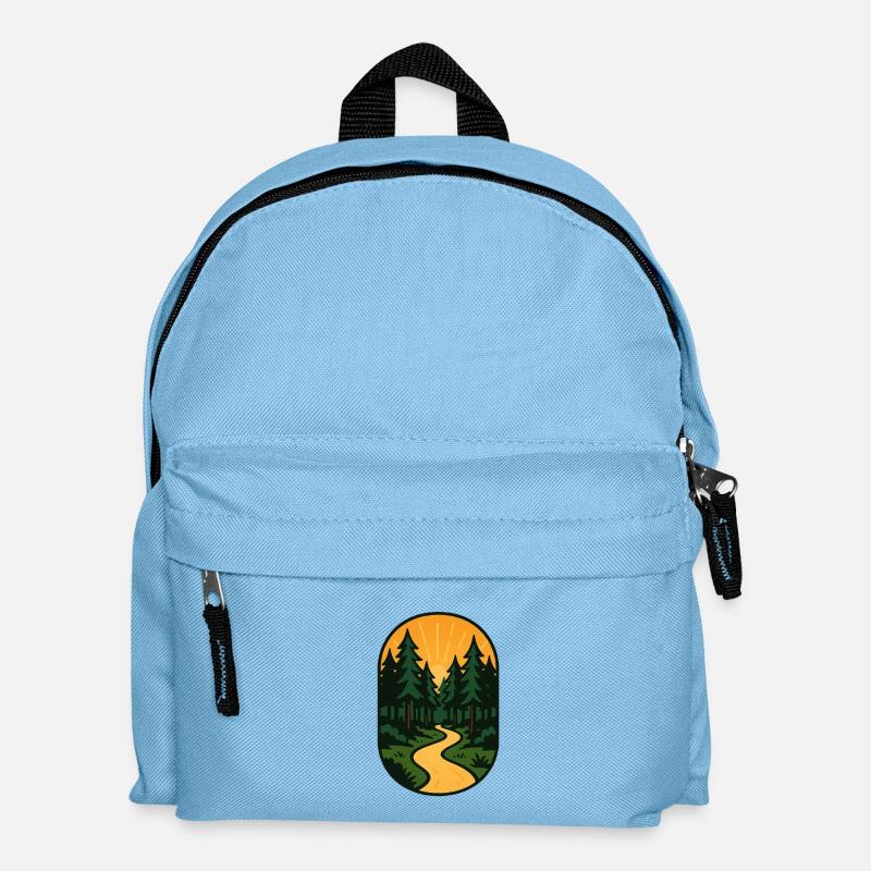 Évasion sur le sentier forestier - Sac à dos Enfant - bleu clair