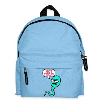Expressive Sadface Snake Illustration - Kids' Backpack - light blue - Front