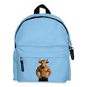 Muscular Bull's Head - Kids' Backpack - light blue - Front