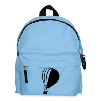 Klassische Heißluftballon-Silhouette - Kinder Rucksack - Hellblau - Vorne