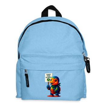 WPAP Polygon Kawaii Style Animaux Bébé Tortue - Sac à dos Enfant - bleu clair - Devant