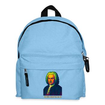 WPAP Polygon Portrait Johann Sebastian Bach - Sac à dos Enfant - bleu clair - Devant
