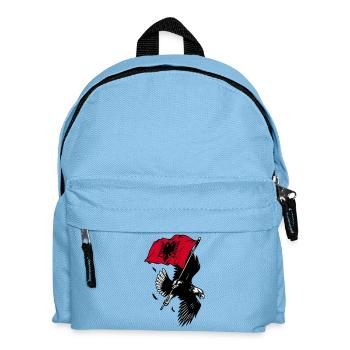 Albanian eagle with flag - Kids' Backpack - light blue - Front