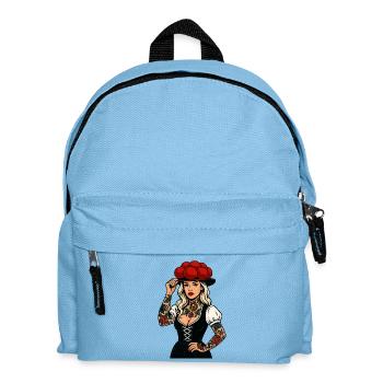 Black Forest Tattoo Girl – Bollenhut Beauty - Kids' Backpack - light blue - Front