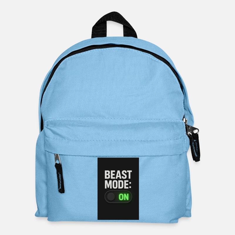 Beast Mod einschalten Schalter Design - Kinder Rucksack - Hellblau