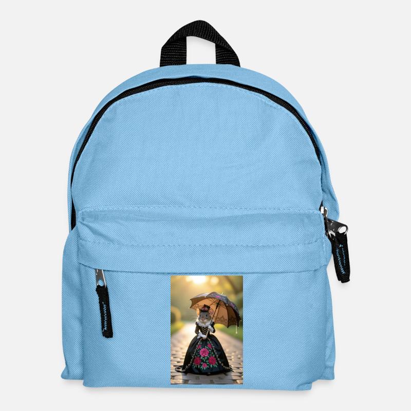 Elegante Maus im viktorianischen Kleid - Kinder Rucksack - Hellblau