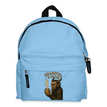 Krampus and Cocoa Festive Illustration - Kids' Backpack - light blue - Front