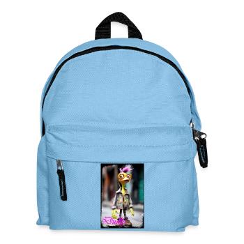 Unusual Duckly figure with punk style - Kids' Backpack - light blue - Front