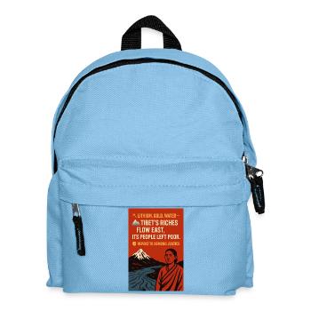 FLOW EAST - Tibet: Reichtum und soziale Gerechtigkeit - Kinder Rucksack - Hellblau - Vorne
