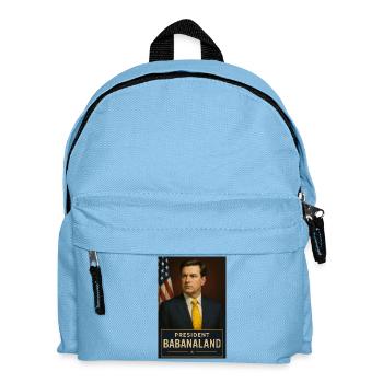 Humorous Babaland President Design - Kids' Backpack - light blue - Front