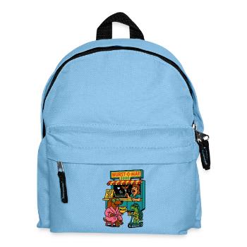 Dackel Imbiss Moin - Kinder Rucksack - Hellblau - Vorne