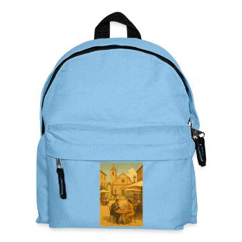 Kaffeezauber auf Plätzen - Kinder Rucksack - Hellblau - Vorne