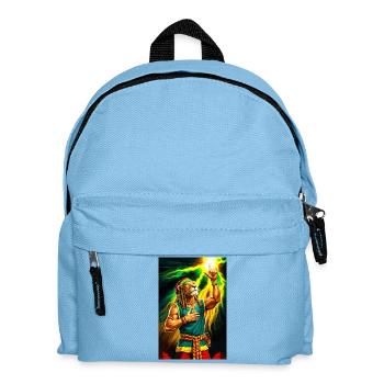 Lion humanoïde rastafari - Sac à dos Enfant - bleu clair - Devant