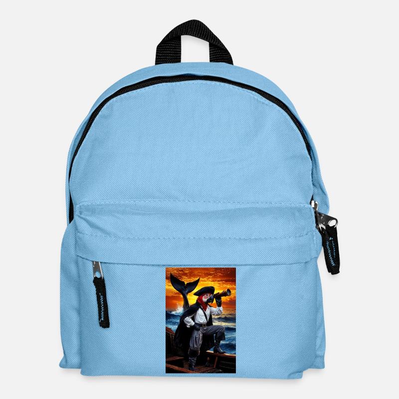 Pirat Humanoider Papagei - Kinder Rucksack - Hellblau