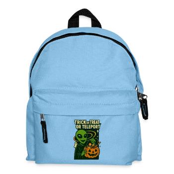 T-shirt d’Halloween extraterrestre – Trick or Treat... ou... - Sac à dos Enfant - bleu clair - Devant