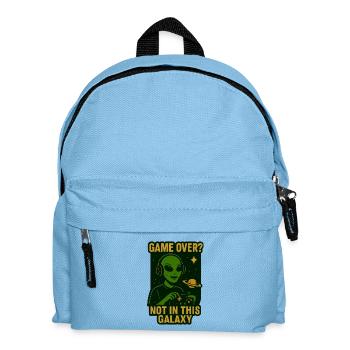 Gamer Alien T-Shirt Game Over? Not in This Galaxy - Kids' Backpack - light blue - Front