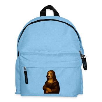 Dog Portrait in Renaissance Style - Kids' Backpack - light blue - Front