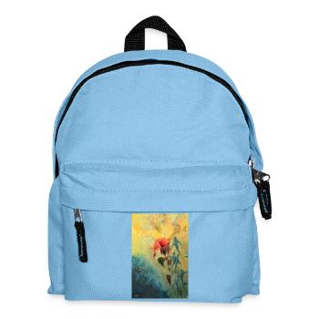 Scène florale abstraite - Sac à dos Enfant - bleu clair - Devant