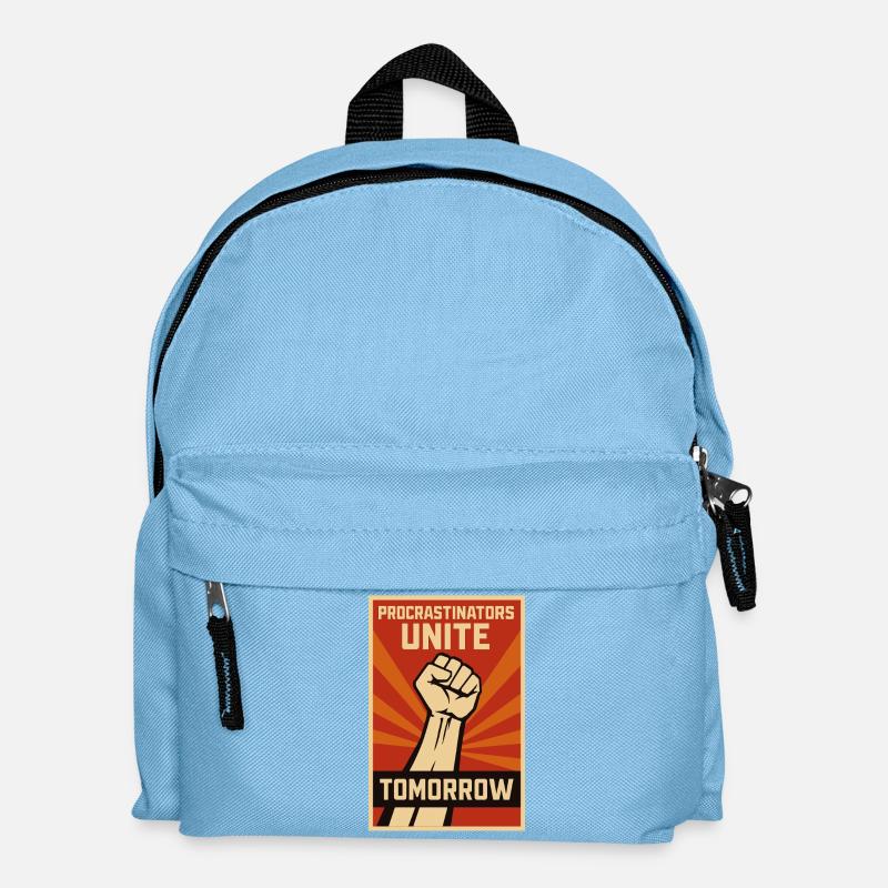 Prokrastinierer, Procrastinators Unite, Tomorrow  - Kinder Rucksack - Hellblau