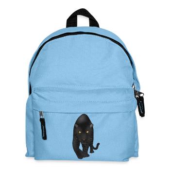 Panthère de minuit, Gros chat - Sac à dos Enfant - bleu clair - Devant