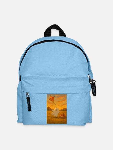 Halloween Geist im Herbst - Kinder Rucksack - Hellblau