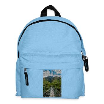 Path through green mountain landscape - Kids' Backpack - light blue - Front