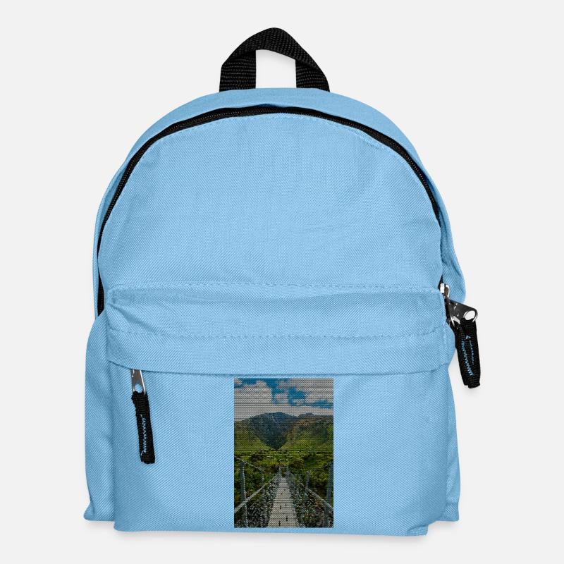 Gitterpfad im Weinbergpanorama - Kinder Rucksack - Hellblau